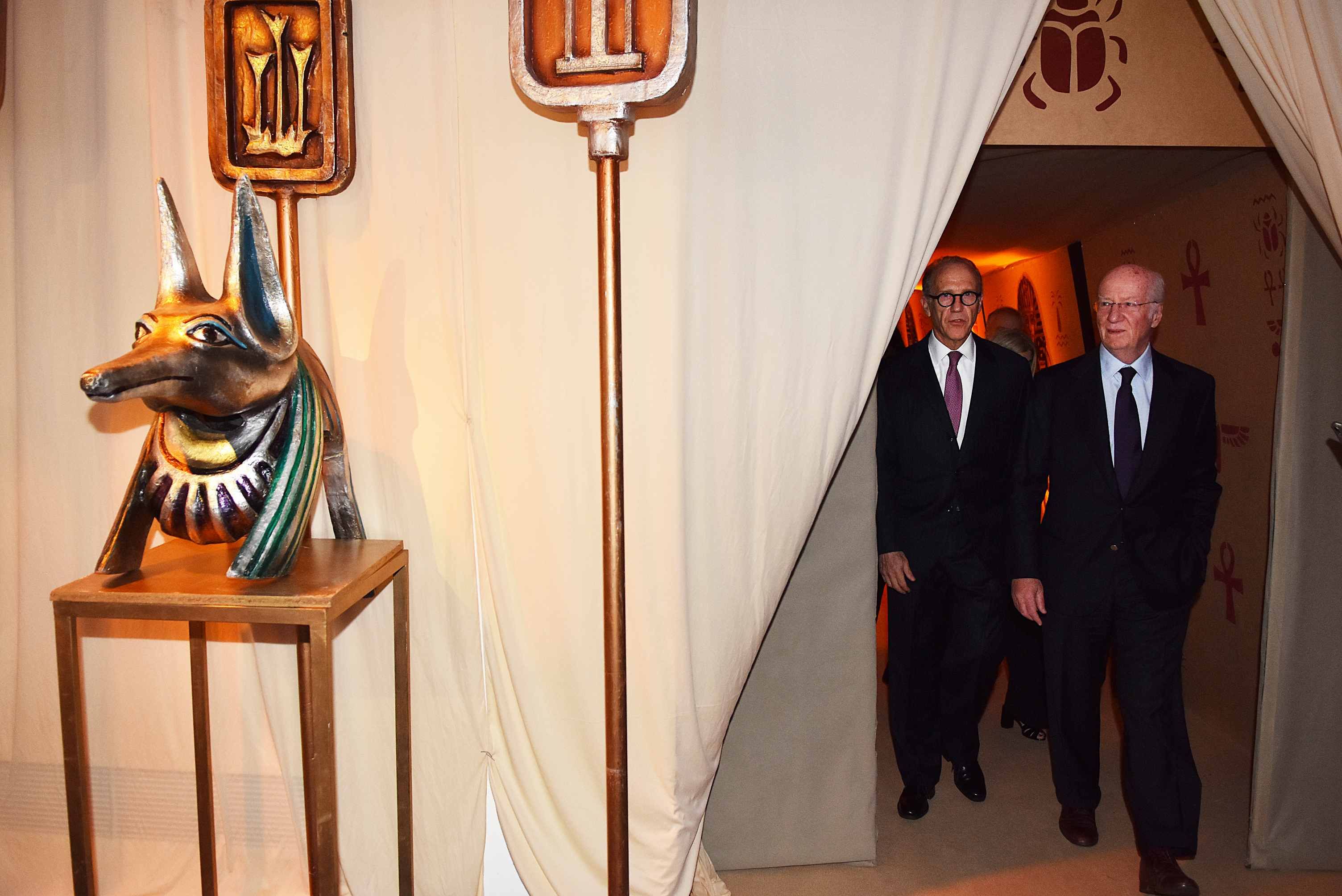 Carlos Rosenkrantz (izq.) y Paolo Rocca (der.) en "Una noche en el Antiguo Egipto".