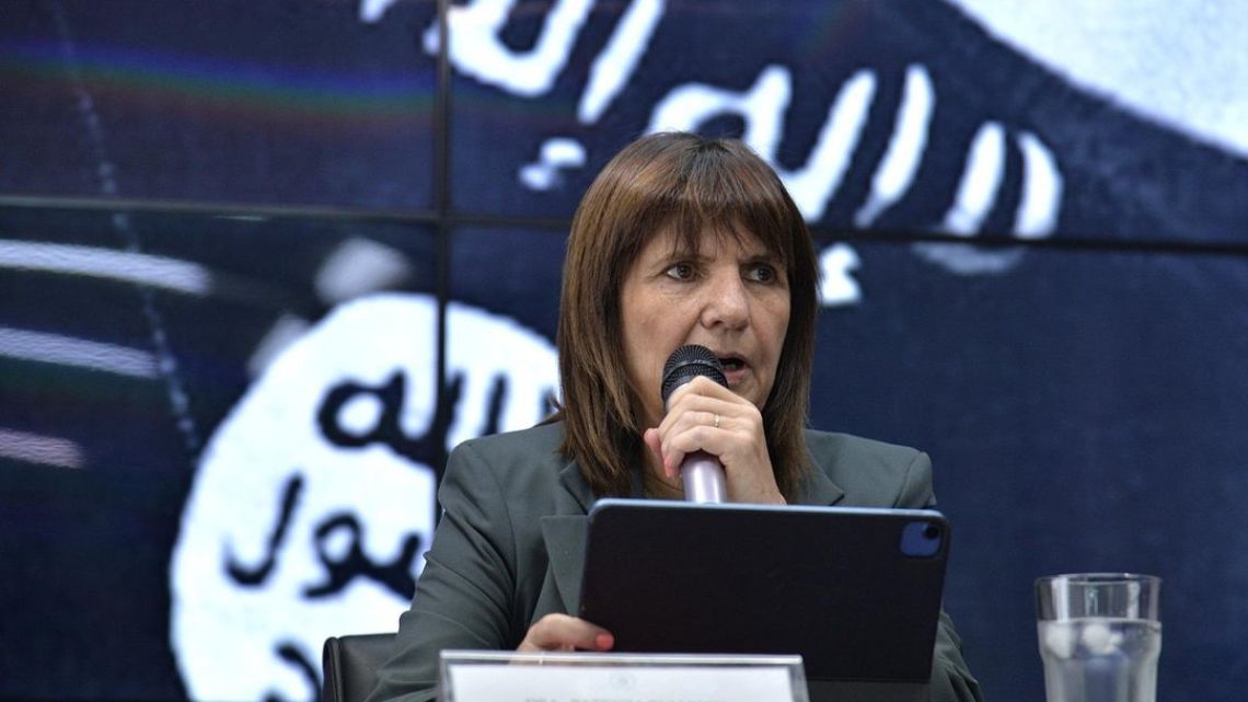 National Security Minister Patricia Bullrich.