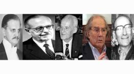Carlos Saavedra Lamas, Bernardo Houssay, Luis Federico Leloir, Adolfo Pérez Esquivel y César Milstein 20251001