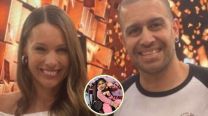 Pampita y el participante de Los 8 escalones