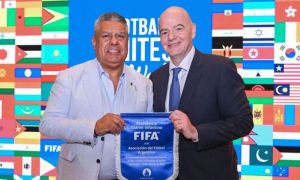 Chiqui Tapia y Gianni Infantino