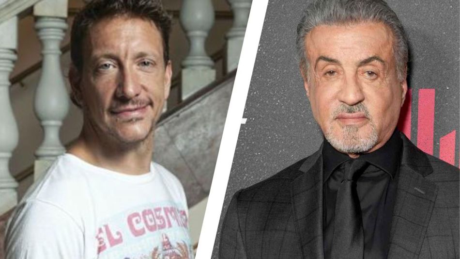 Nicolás Vázquez y Sylvester Stallone