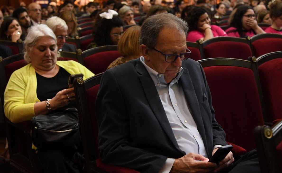 La ceremonia de entrega de Doctorados Honoris Causa a los jueces del juicio a las juntas. (FOTO NESTOR GRASSI)