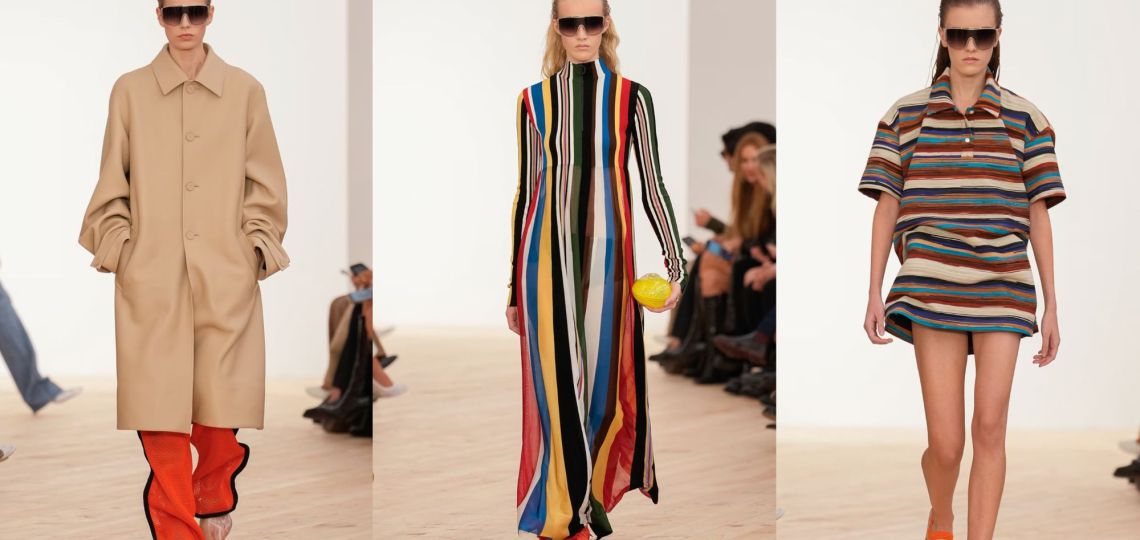 Jack McCollough y Lazaro Hernández debutan en Loewe con un manifiesto de color, cuero y nuevas proporciones