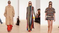 Jack McCollough y Lazaro Hernández debutan en Loewe con un manifiesto de color, cuero y nuevas proporciones