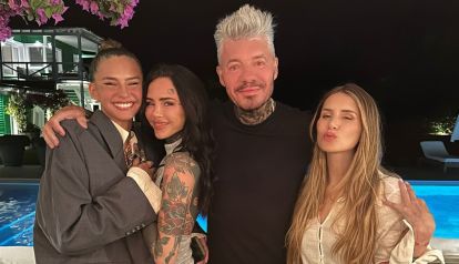 Marcelo Tinelli con Juana, Micaela y Candelaria