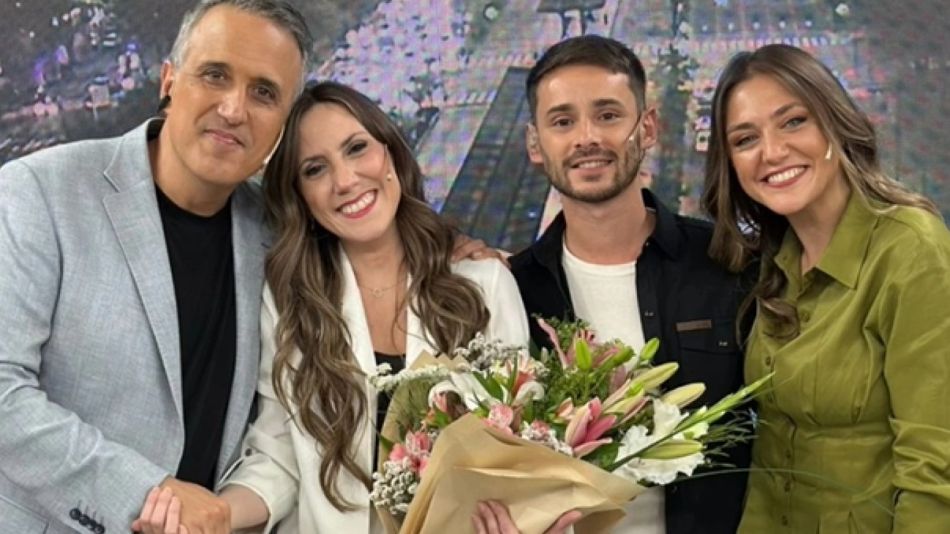 Marina Fernández junto a Gustavo Tubio, Sofía Kotler y Pablo Brunetto