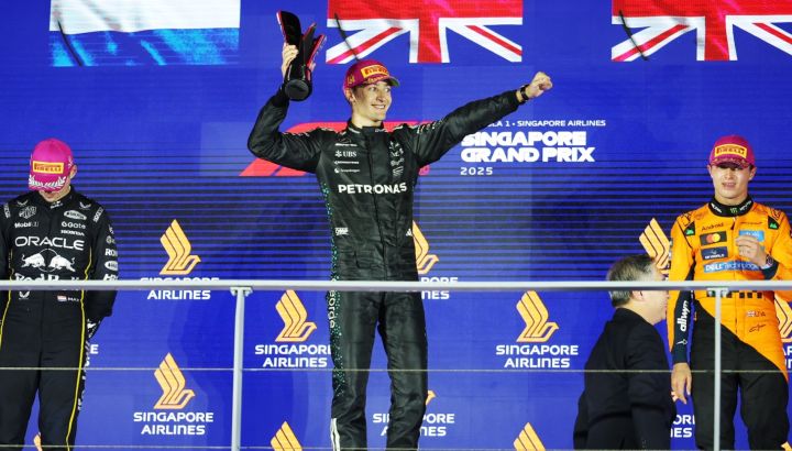 Russell dominó en Singapur, McLaren celebró el título de Constructores y Colapinto sufrió con Alpine