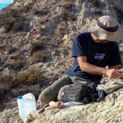 El propósito central de la campaña es llevar adelante excavaciones paleontológicas en un yacimiento que tiene una antigüedad de 70 millones de años