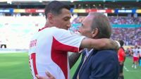 Miguel Ángel Russo y Ángel Di María
