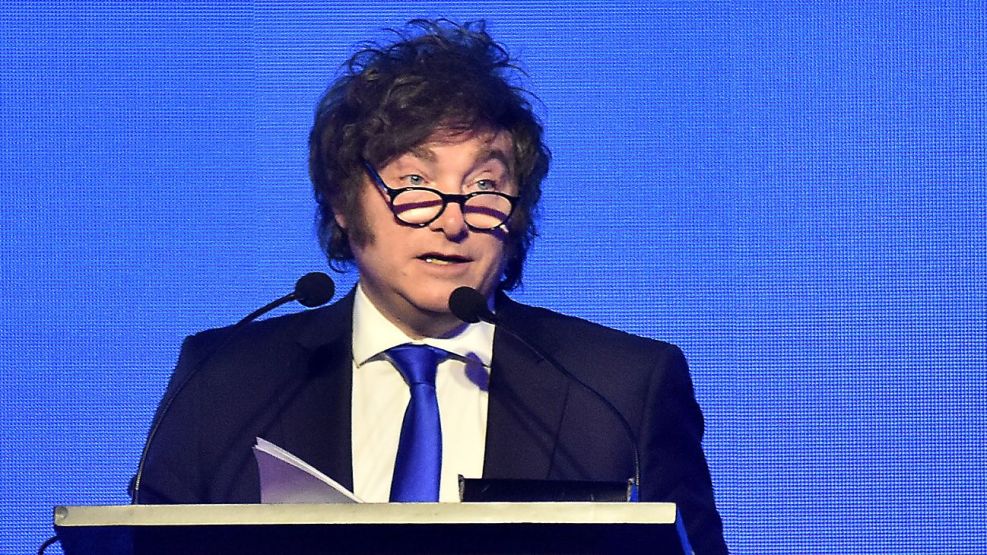 Milei en la inauguración de la fábrica de Lamb Wescom 07102025