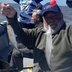 La entrada de agua por canales, ríos y arroyos obliga a navegar más distante de la costa, pero los resultados con el flecha de plata son óptimos. 