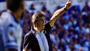 Gustavo Costas junto entrenando a Racing Club