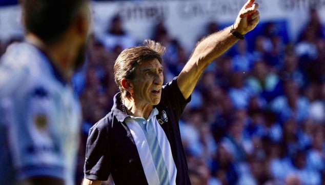 Gustavo Costas junto entrenando a Racing Club