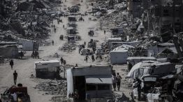 Displaced Palestinians at the Jabaliya refugee camp in northern Gaza. 