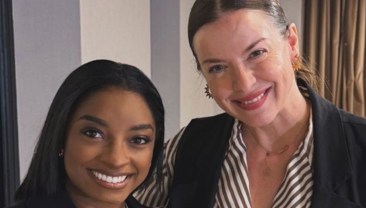 Así fue el encuentro entre Mercedes Funes y Simone Biles: del postre argentino que enloqueció a la atleta a la emoción de la actriz