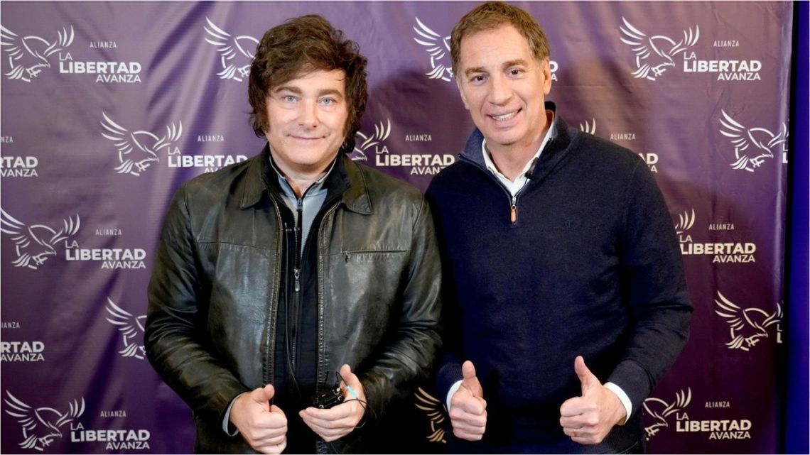 Javier Milei and Diego Santilli.