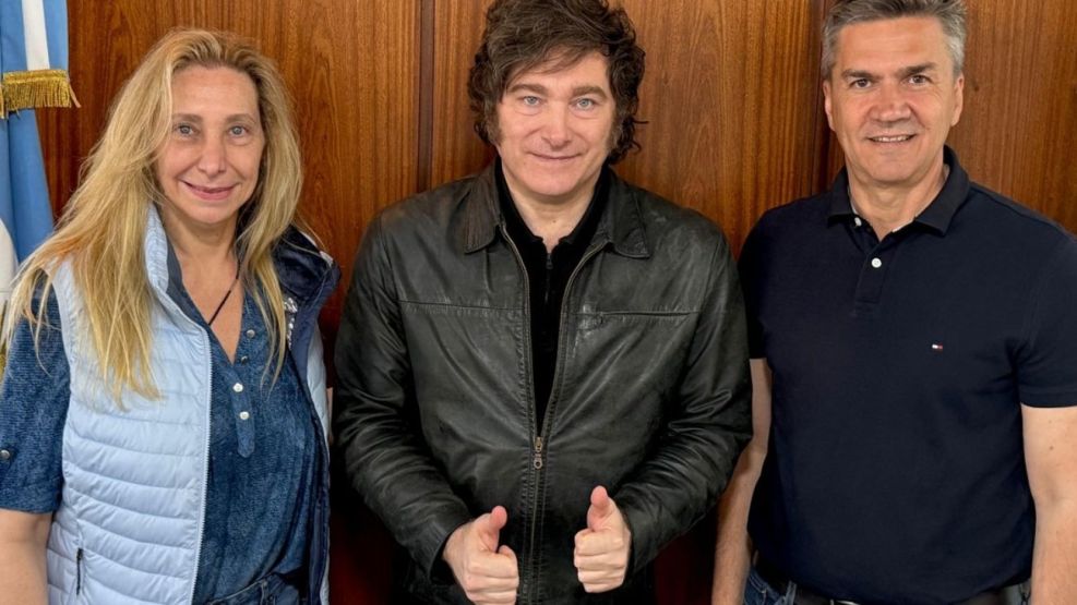 Karina Milei, Javier Milei y Leandro Zdero
