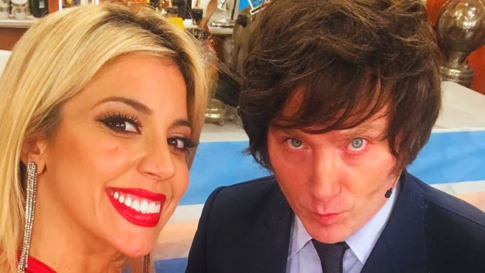 Virginia Gallardo con el presidente Javier Milei