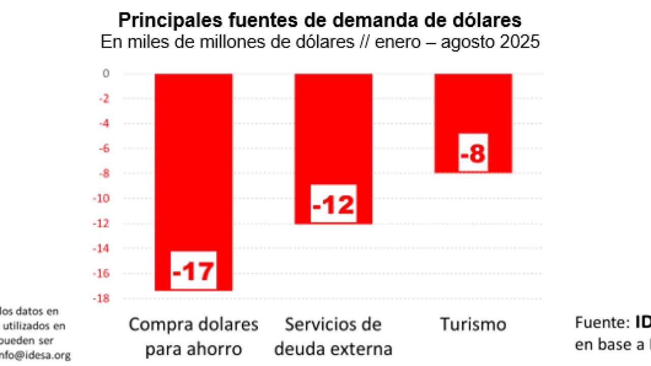 La demanda infinita de dólares | Foto:IDESA sobre BCRA