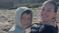 Luli Fernández con su hijo, Indalecio