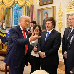 US President Donald Trump and President Javier Milei in the Oval Office of the White House.