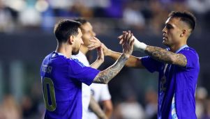 Lautaro Martínez con la Selección Argentina