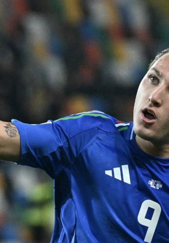 Mateo Retegui con la selección de Italia
