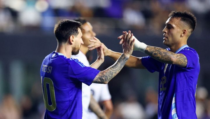 Lautaro Martínez con la Selección Argentina