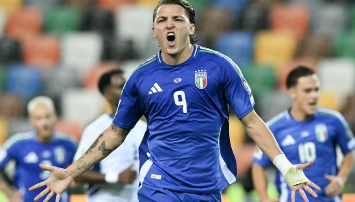 Mateo Retegui con la selección de Italia
