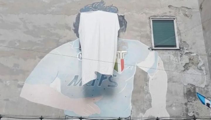 Mural de Maradona en Nápoles