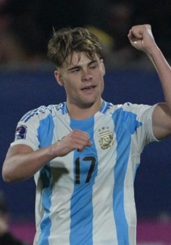 Mateo Silvetti con la Selección Argentina Sub-20