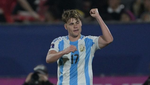 Mateo Silvetti con la Selección Argentina Sub-20