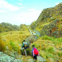 Desde la joven y próspera Estancia Grande, una caminata desafiante por el cordón central de la provincia en busca del centenario canal Juan Gandolfo, la épica obra que es un tesoro local. 