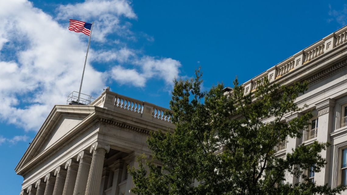 The US Treasury Department in Washington.