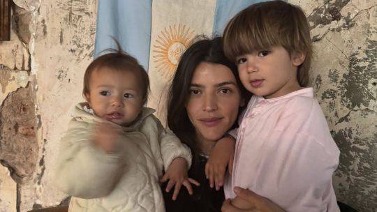 Calu Rivero y sus hijos