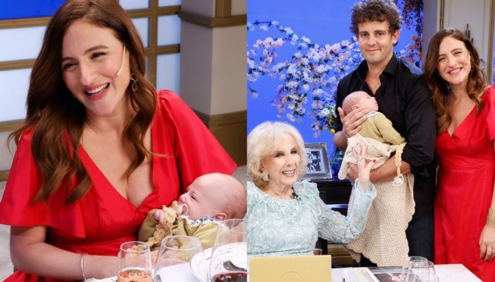 La reacción de Mirtha Legrand al conocer a Vicente, el hijo de Carolina Amoroso: "Es el invitado más chico que tuve en mi mesa"