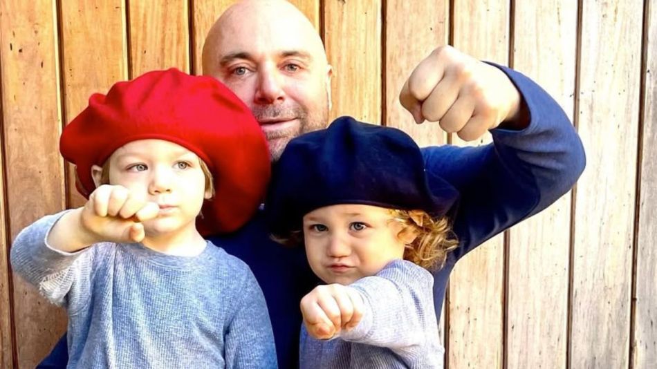 Germán Martitegui y sus hijos