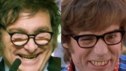 Javier Milei y Austin Powers