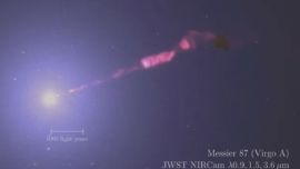 Las imágenes obtenidas por el telescopio de la NASA revelan el contra-jet opuesto a M87*