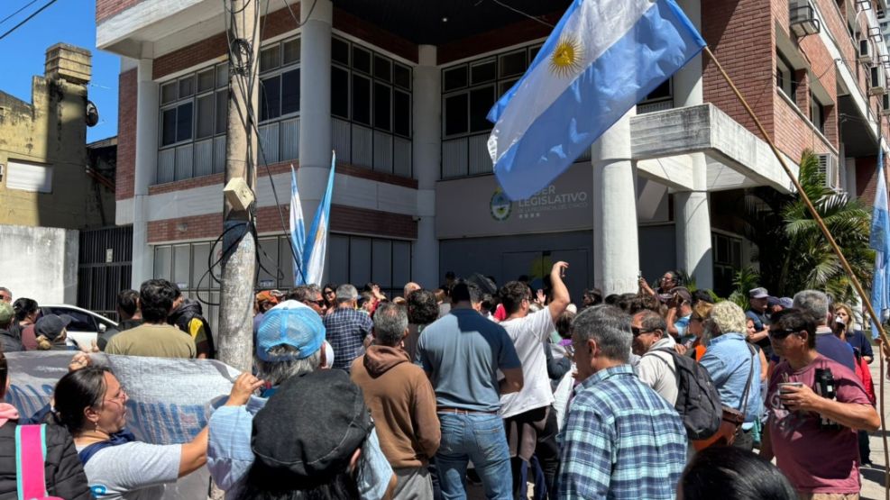 Protesta en una de las sedes de la Legislatura