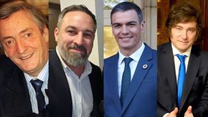 Nestor Kirchner, Santiago Abascal, Pedro Sánchez y Javier Milei 21102025