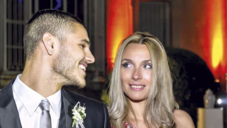 Mauro Icardi junto a su madre, Analía Rivero