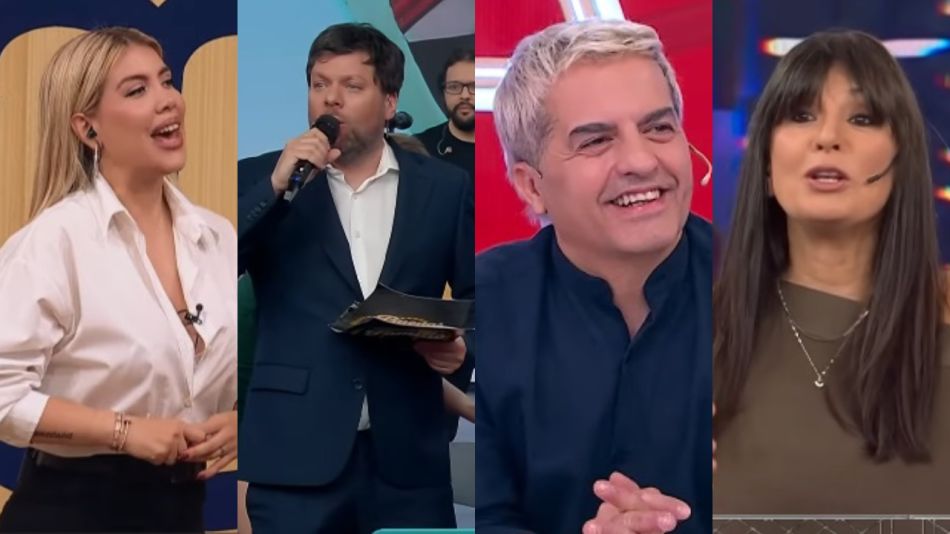 Wanda Nara, Guido Kaczka, Ángel de Brito y Edith Hermida