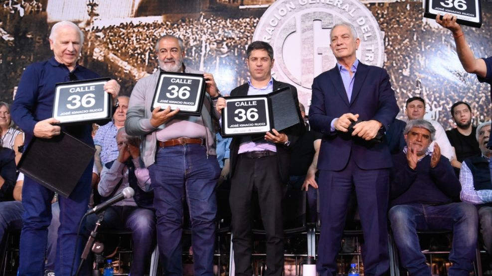 Kicillof en el acto por Rucci