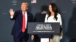 El presidente estadounidense Donald Trump junto a Brooke Rollins, secretaria de Agricultura 