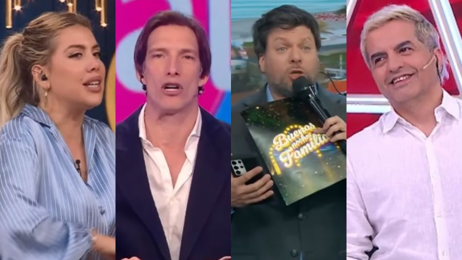 Wanda Nara, Iván de Pineda, Guido Kaczka y Ángel de Brito