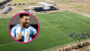Lionel Messi y el predio de Leones de Rosario
