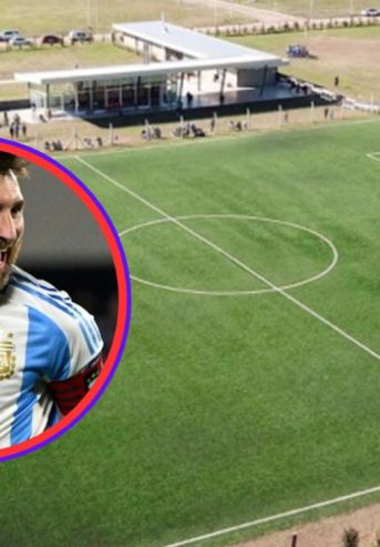 Lionel Messi y el predio de Leones de Rosario