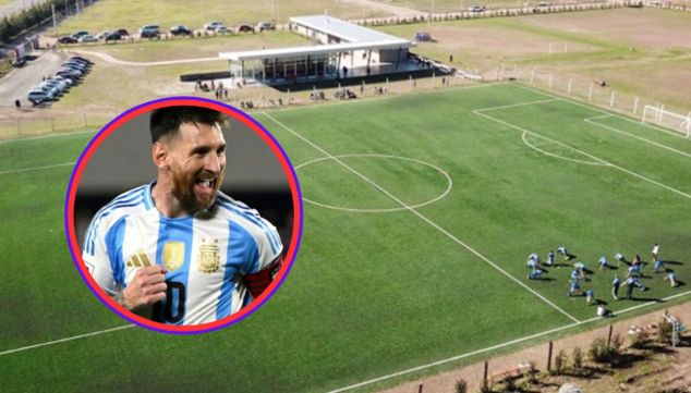 Lionel Messi y el predio de Leones de Rosario
